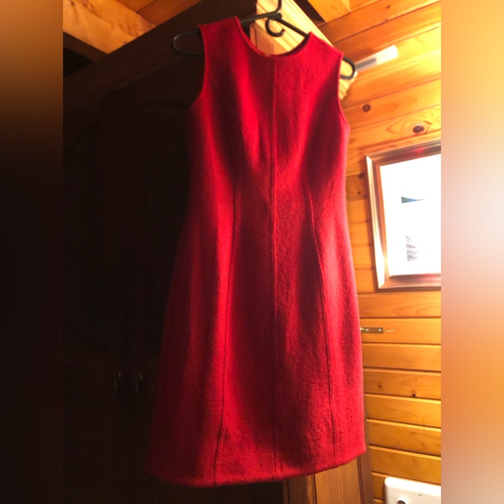 Red Wool Dress Boden